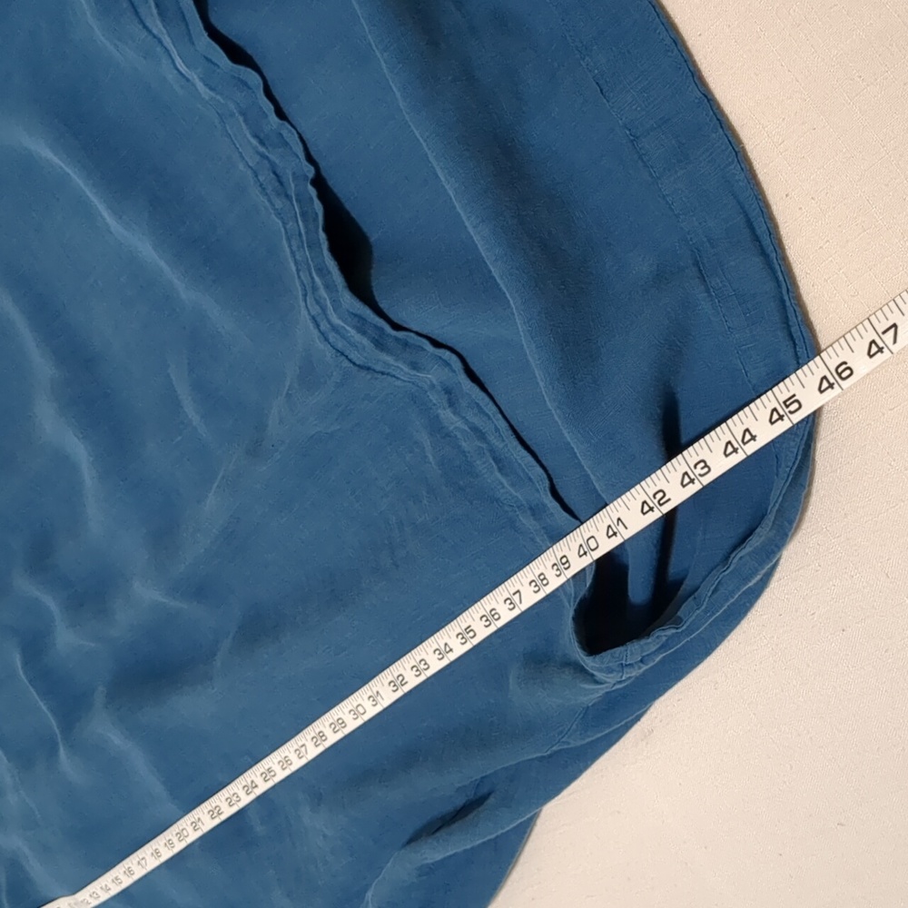 Black Crane Relaxed Teal Midi Dress - Short Sleeve Women’s Dress - Picture 10 of 11